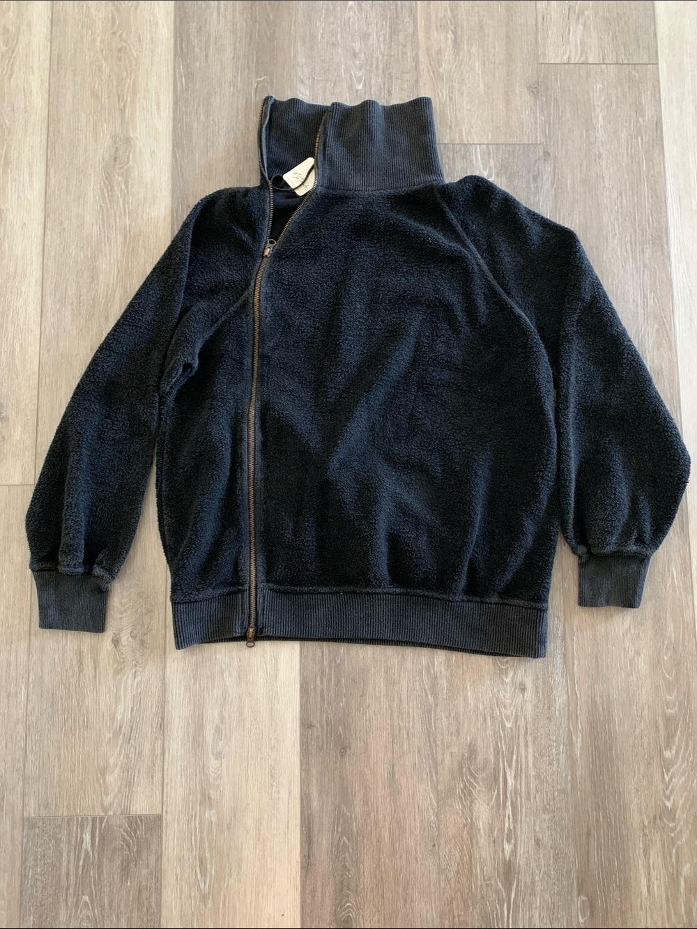 Free People Luna Sweatshirt Jacket NWT Black - Picture 5 of 10
